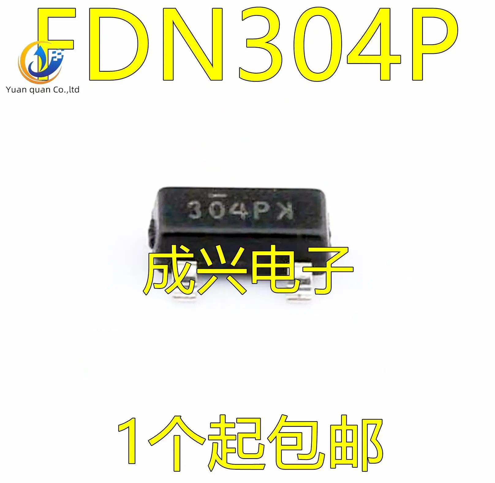 30pcs original new FDN304P FDN304 screen 304 304P MOS FET SOT23